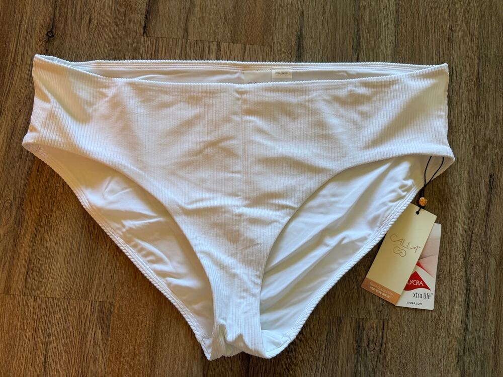 Calia by Carrie Underwood White Bikini Bottoms Size XL NWT